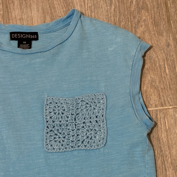 Women's Design 365 Turquoise Sleeveless w/Crochet Pocket - XS - Picture 4 of 7
